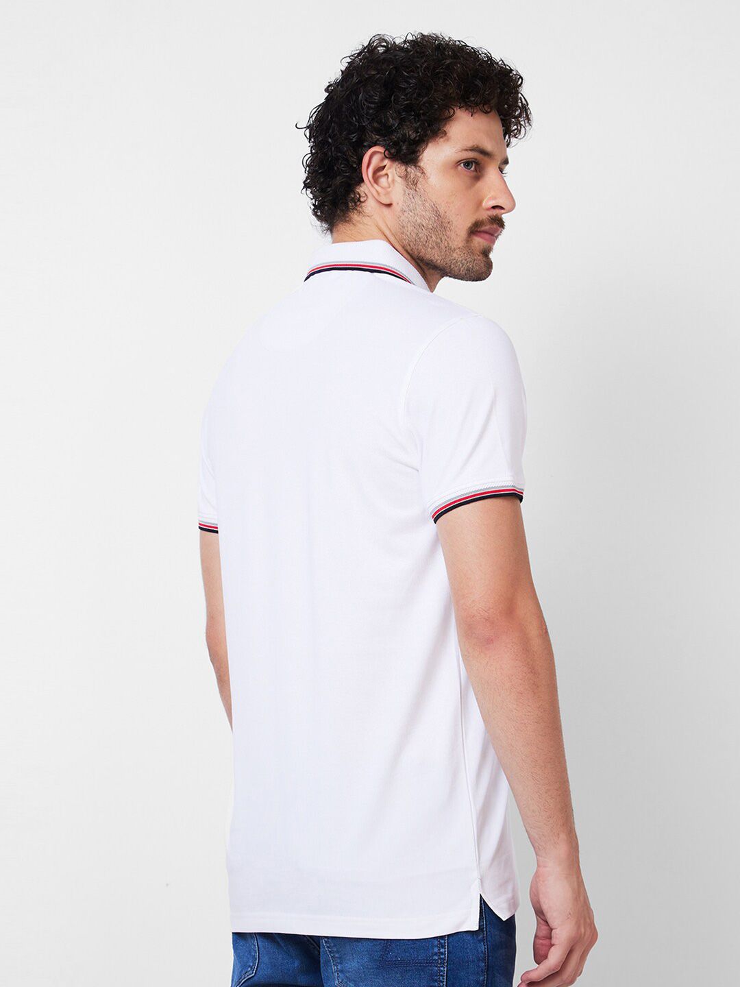 SPYKAR Polo Collar Cotton Slim Fit T-shirt
