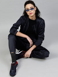 STREET 9 Women Navy Blue Solid Lightweight Sporty Jacket