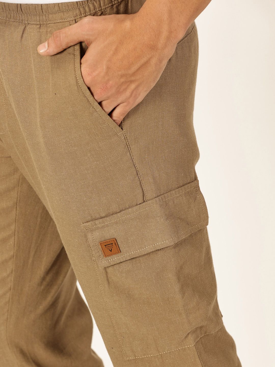 Thomas Scott Men Classic Cotton Linen Casual Trouser