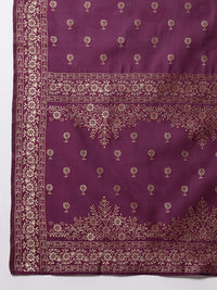 Anouk Zari Woven Design Kurta with Trousers & Dupatta
