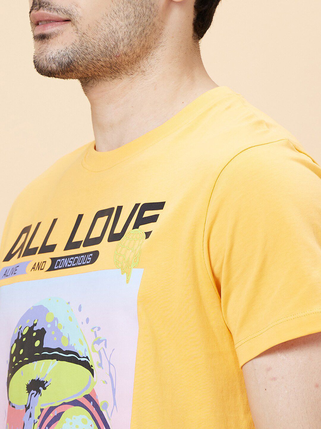 Being Human Graphic Printed Round Neck Casual T-shirt