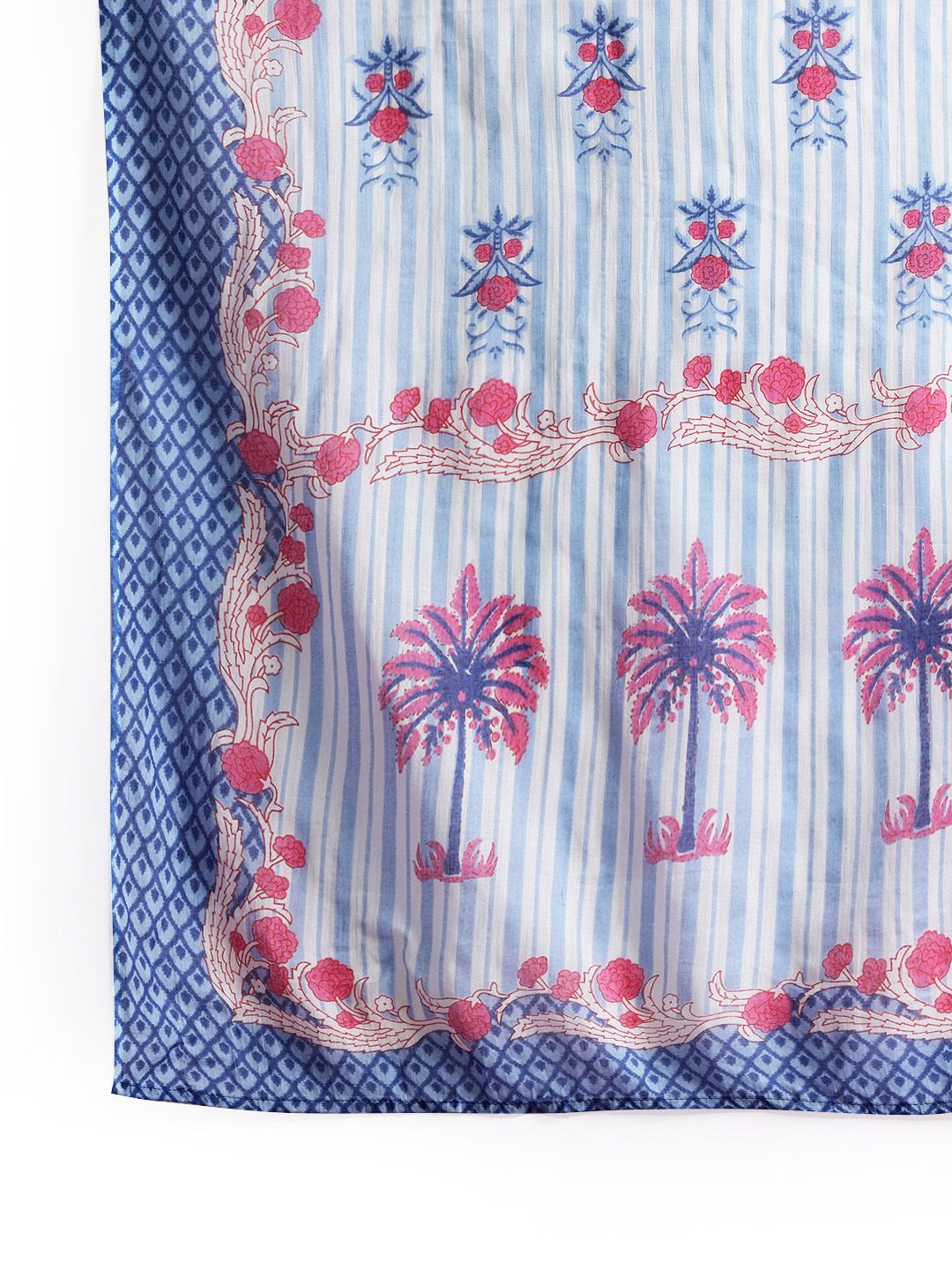 Anouk Floral Printed Pure Cotton Kurta With Trousers & Dupatta