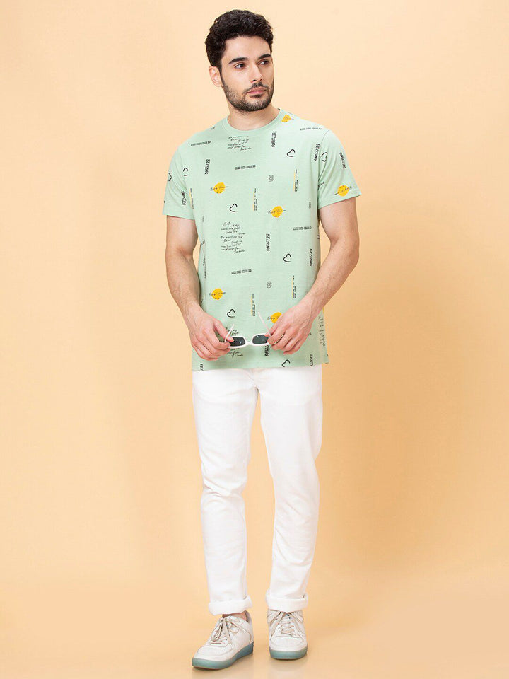 Being Human Conversational Printed Round Neck Short Sleeves Pure Cotton T-shirt