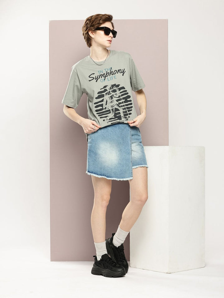 DILLINGER Pure Cotton Graphic Printed Drop-Shoulder Sleeves Relaxed Fit T-shirt