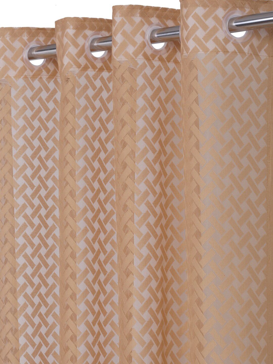 HOSTA HOMES Beige Geometric Door Curtain