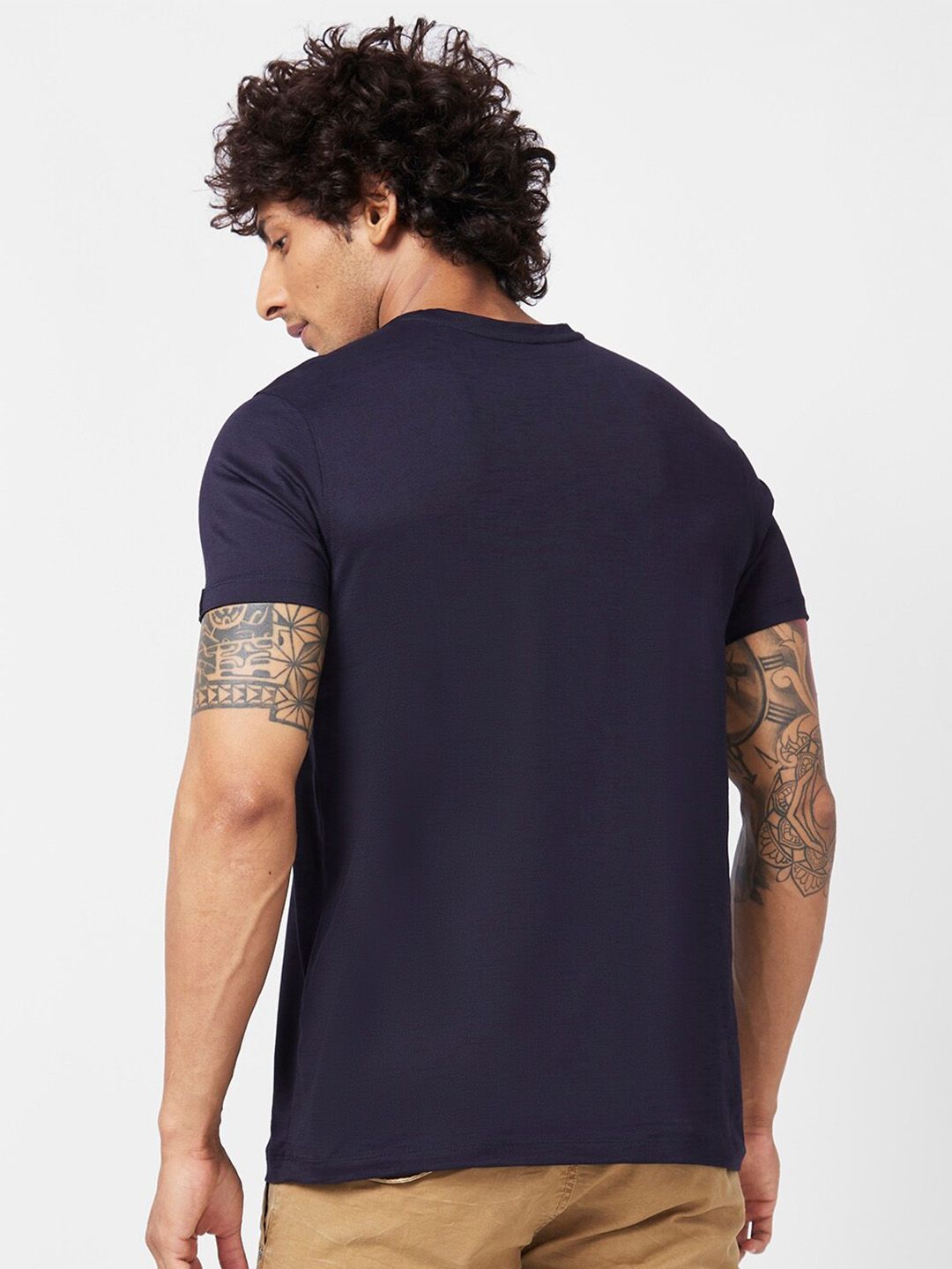 SPYKAR Graphic Printed Slim Fit Cotton T-Shirt