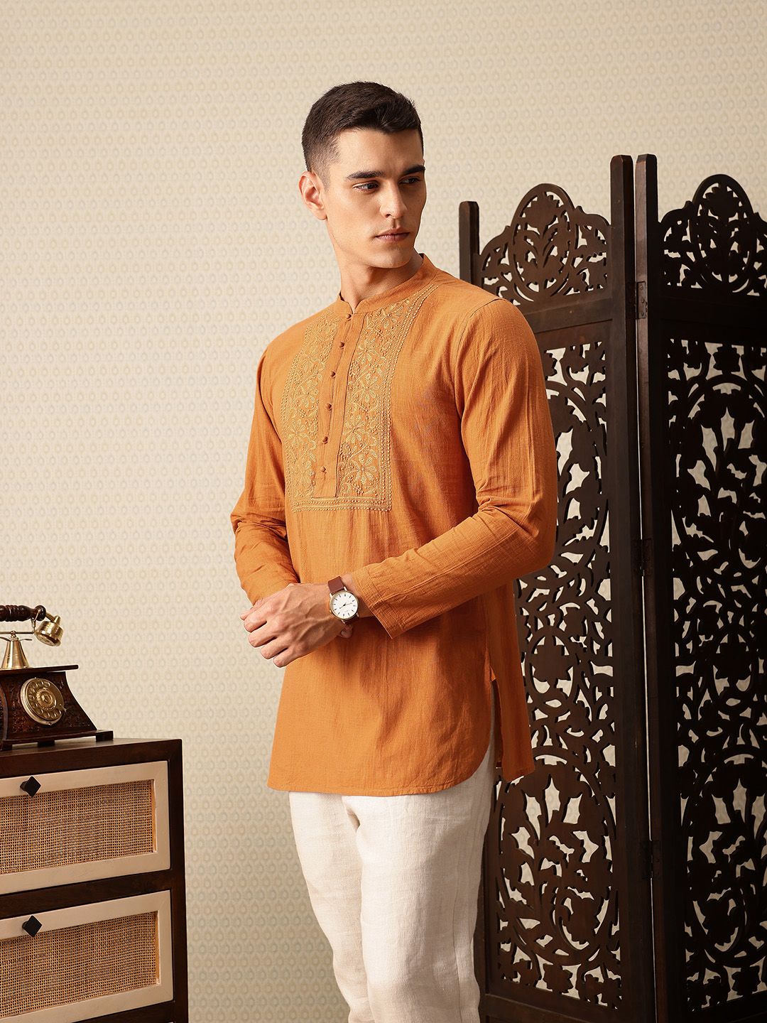 House of Pataudi Yoke Design Embroidered Jashn Kurta