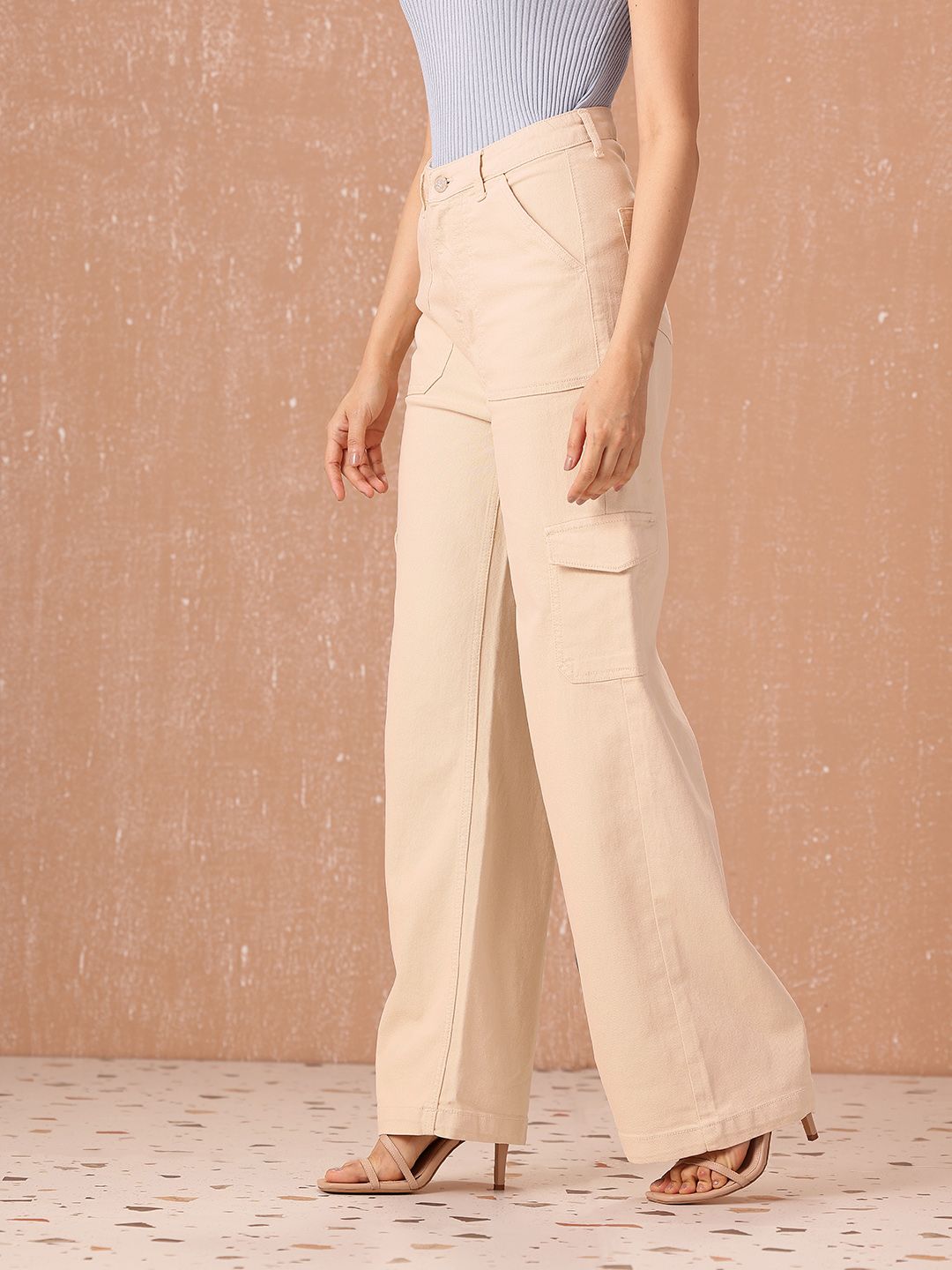 all about you Women Wide Leg High-Rise Stretchable Jeans