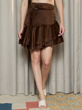 Berrylush Women High Rise Layered A-Line Mini Skirt