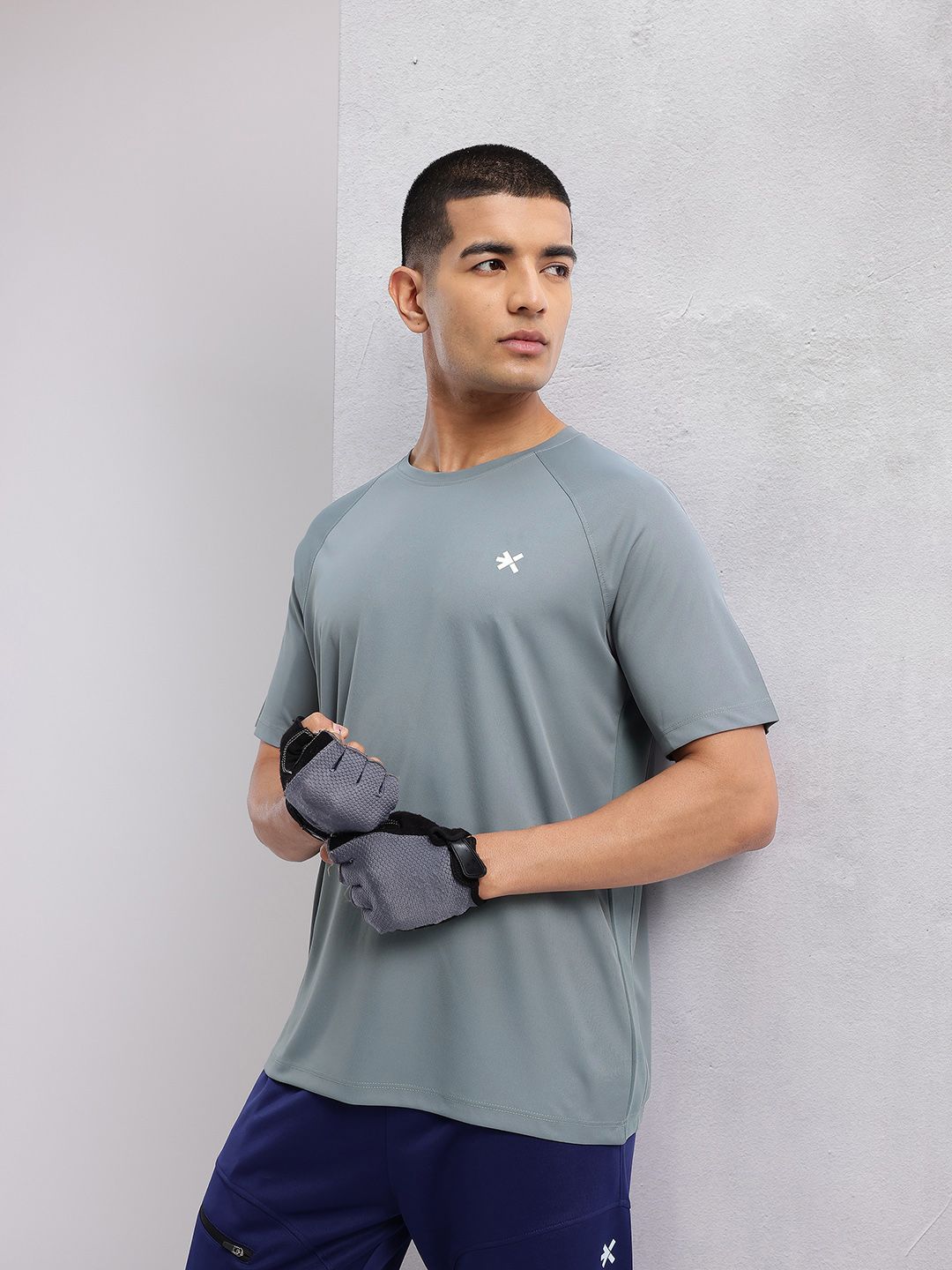 HRX by Hrithik Roshan Brand Logo Detail Raglan Sleeves Rapid-Dry Training T-shirt