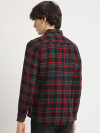 THE BEAR HOUSE Slim Fit Tartan Checked Button Down Collar Pure Cotton Casual Shirt