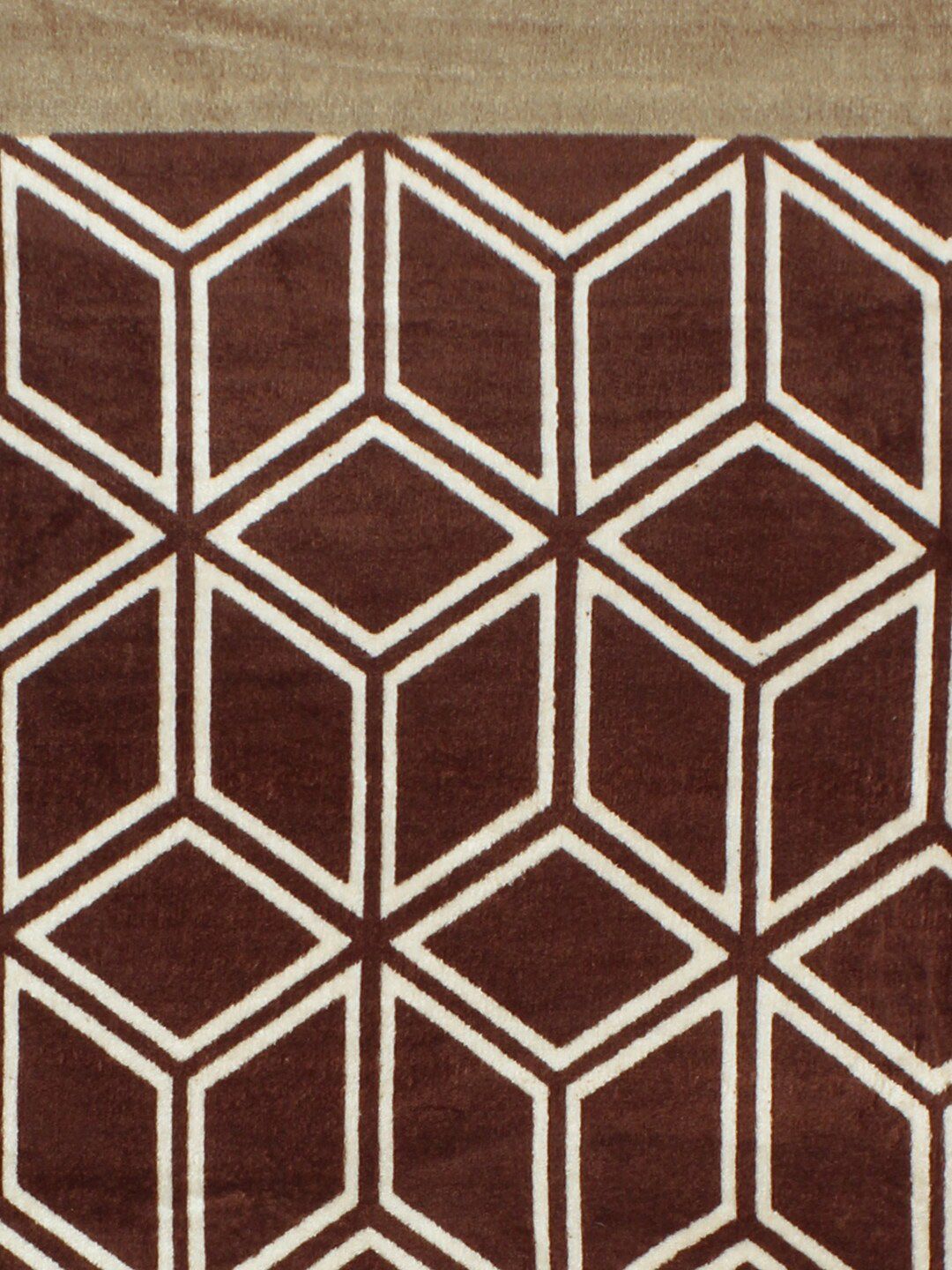 Story@home Brown Geometric AC Room 300 GSM Double Bed Blanket