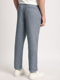 THE BEAR HOUSE Men Striped Mid-Rise Tapered Fit Trousers