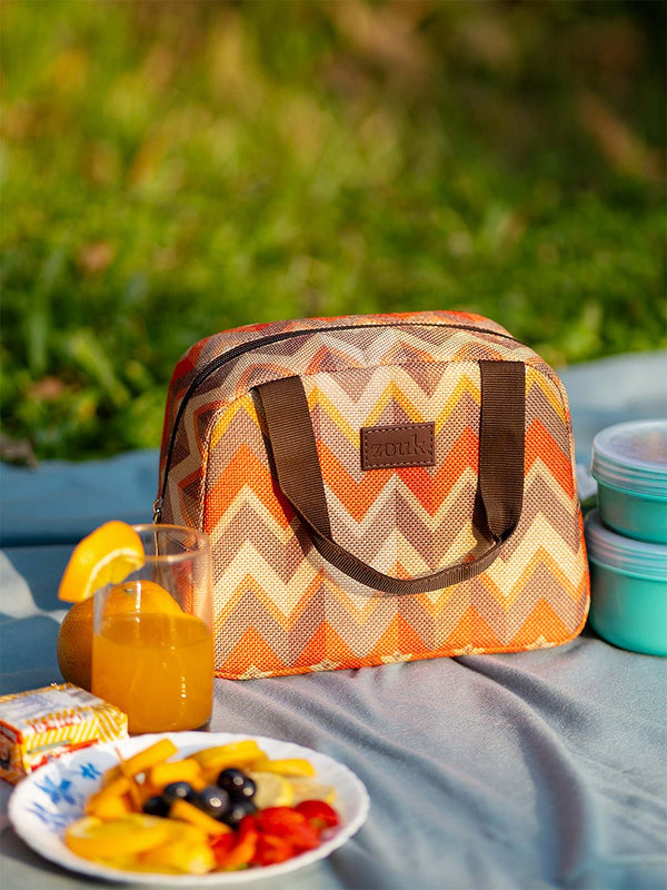 ZOUK Printed Insulated Lunch Bag