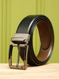 Teakwood Leathers Men Textured Leather Reversible Formal Belt