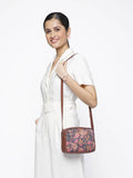 ZOUK Women Multicoloured Ethnic Motifs Printed Structured Sling Bag