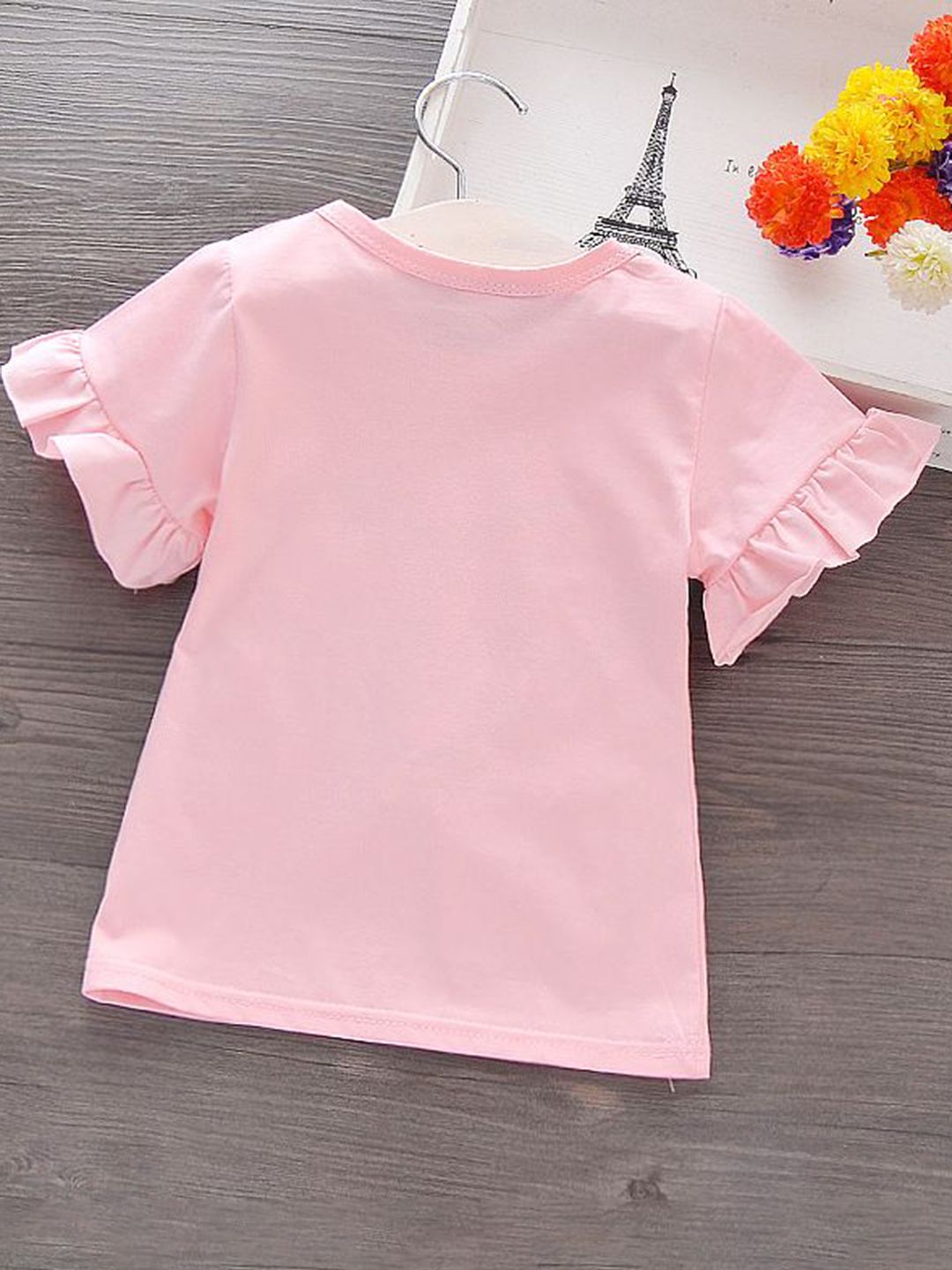 YK Girls Graphic Printed Round Neck Cotton T-shirt
