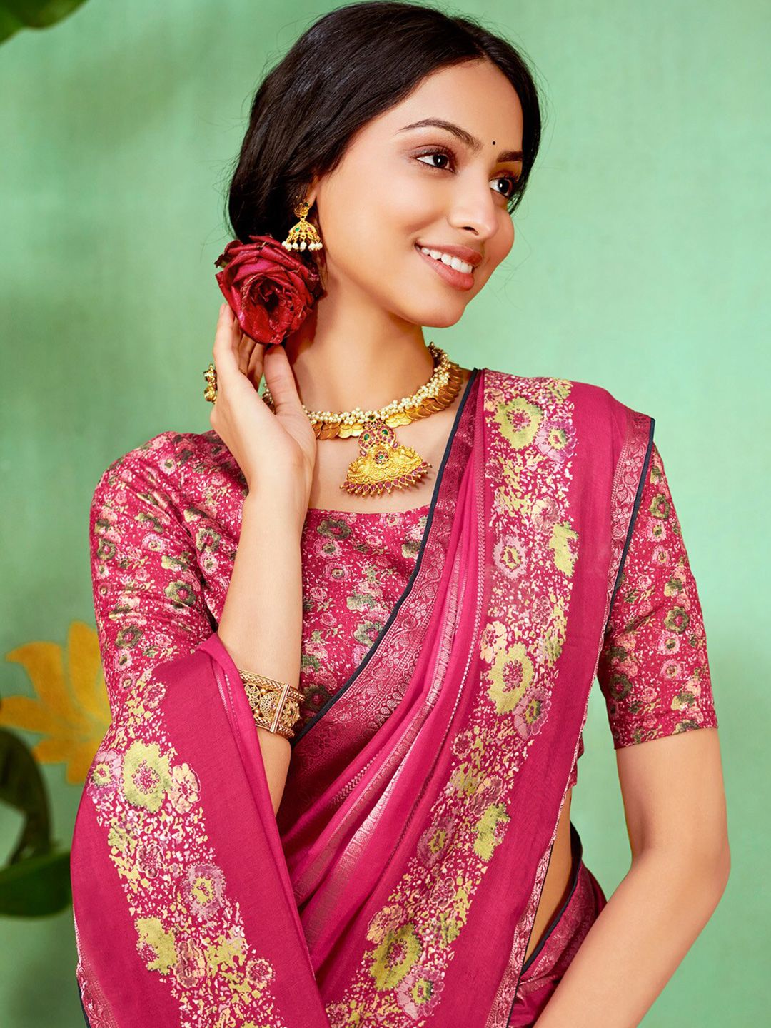 Saree mall Striped Woven Design Zari Silk Saree