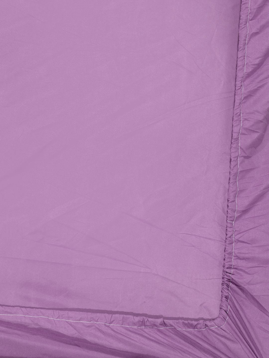 Myntra Elegant Homes Purple Solid 300 TC Fitted King Fine Bedsheet with 2 Pillow Covers