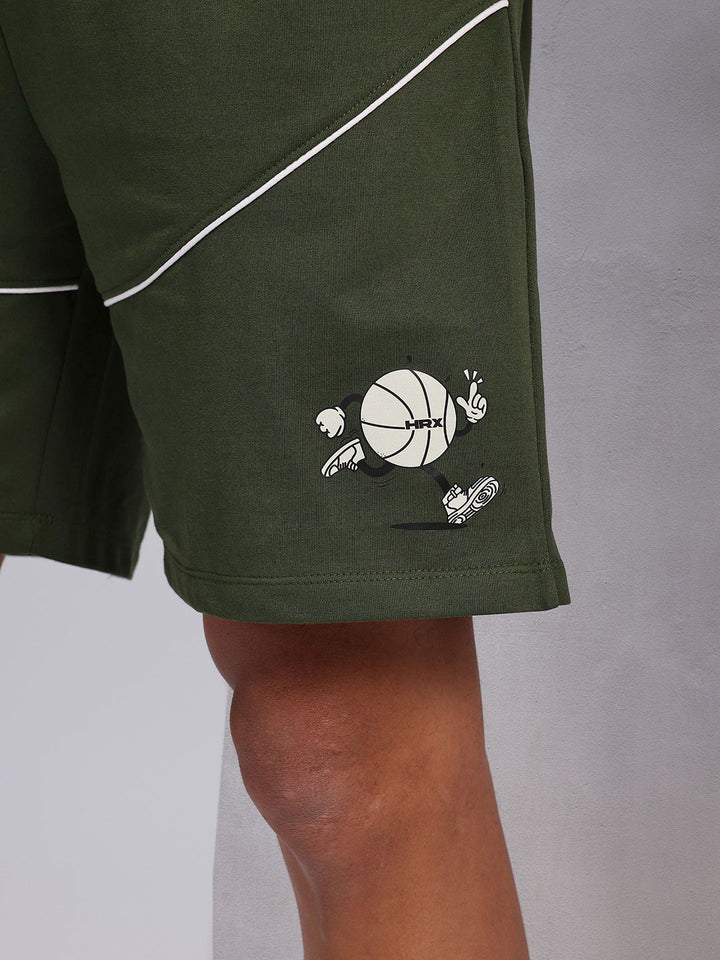 HRX by Hrithik Roshan Men Brand Logo Printed Lifestyle Shorts