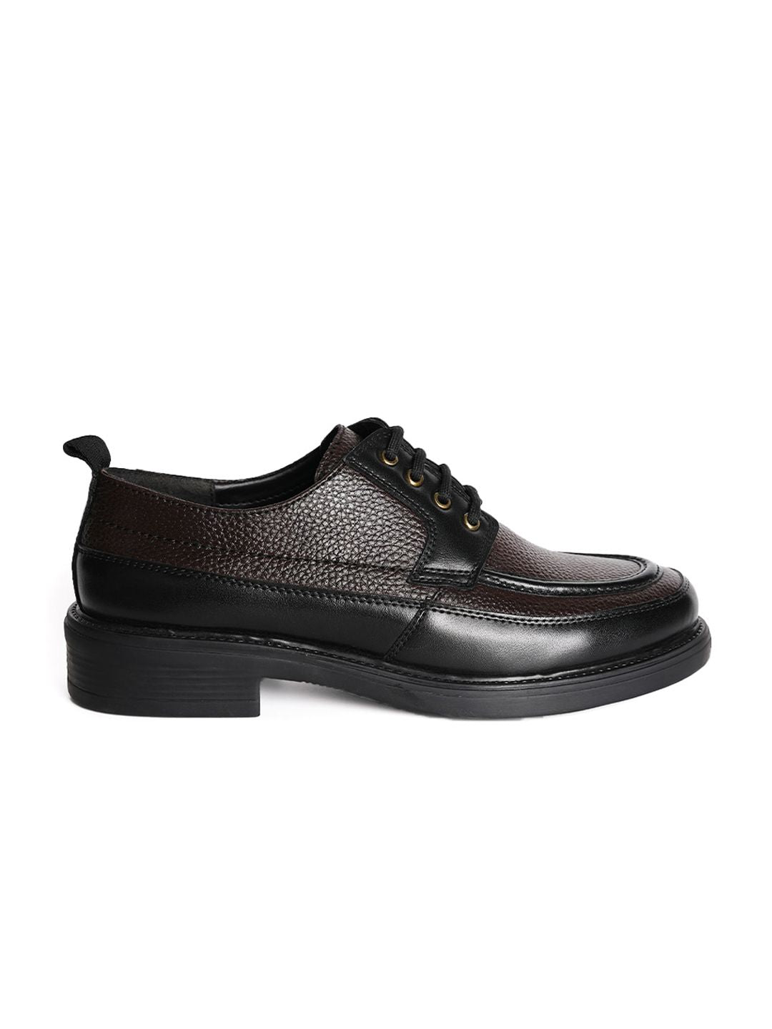 MONKSTORY Men Black Printed Textured Lace-ups PU Sneakers