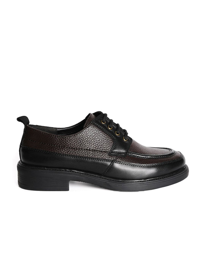 MONKSTORY Men Black Printed Textured Lace-ups PU Sneakers