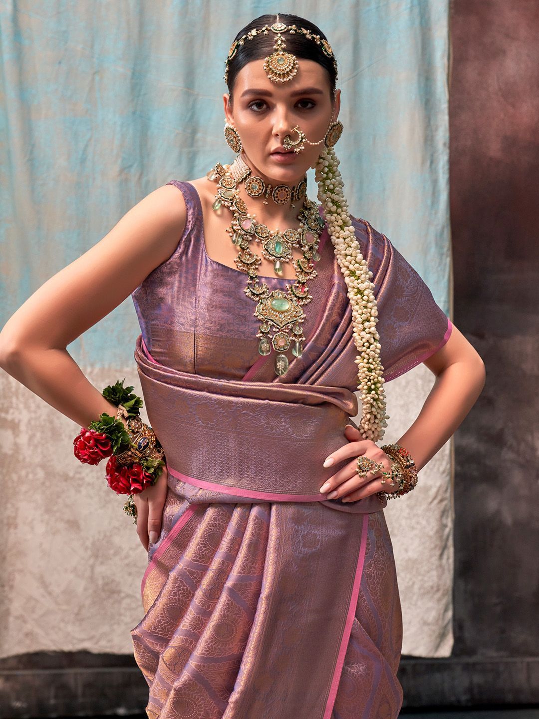 Saree mall Woven Design Zari Kanjeevaram Sarees