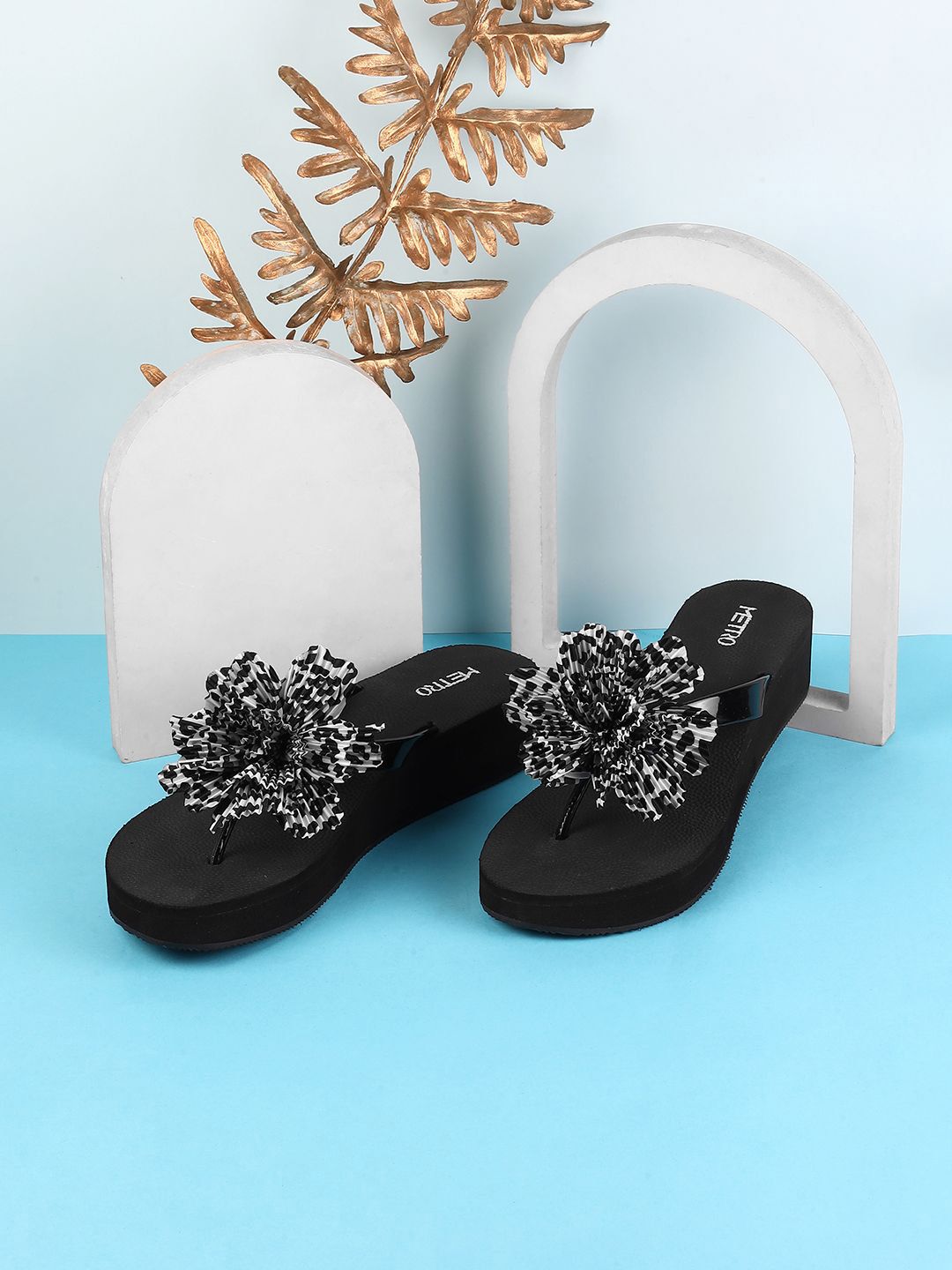 Metro Women Embellished Open Toe Heels
