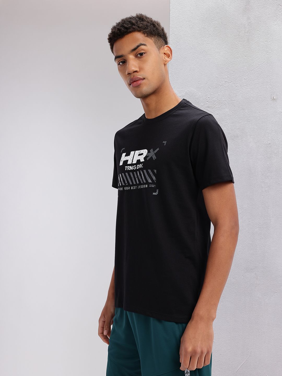 HRX by Hrithik Roshan Typography Printed Training T-shirt