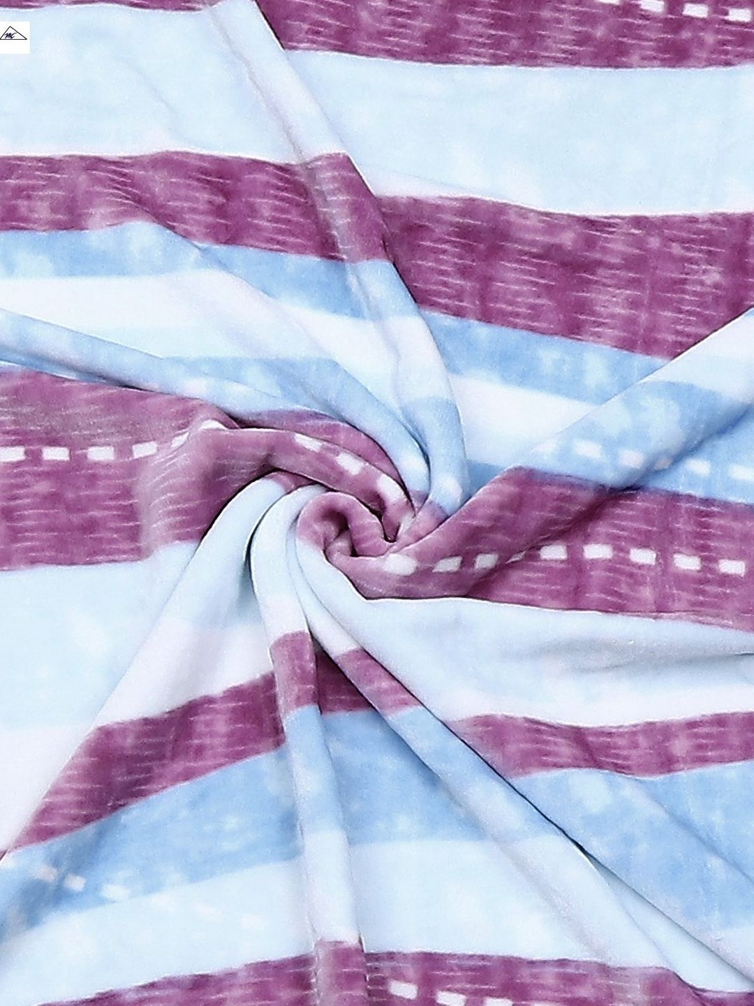 Monte Carlo Blue & Purple Abstract Printed Mild Winter 500 GSM Single Bed Blanket