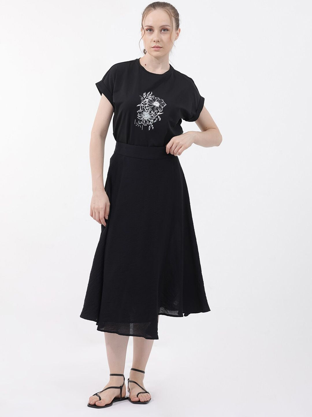 RAREISM Women Printed Extended Sleeves T-shirt