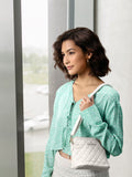 Lino Perros Women White Quilted Sling Bag