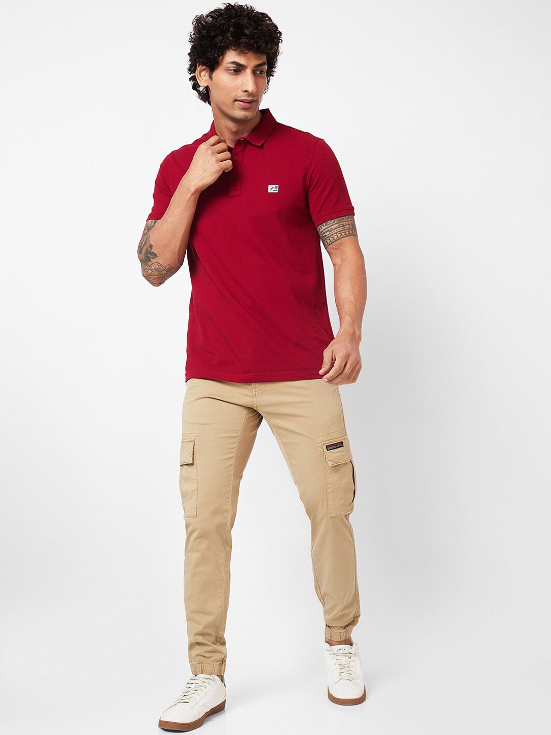 SPYKAR Men Slim Fit Cotton Trousers