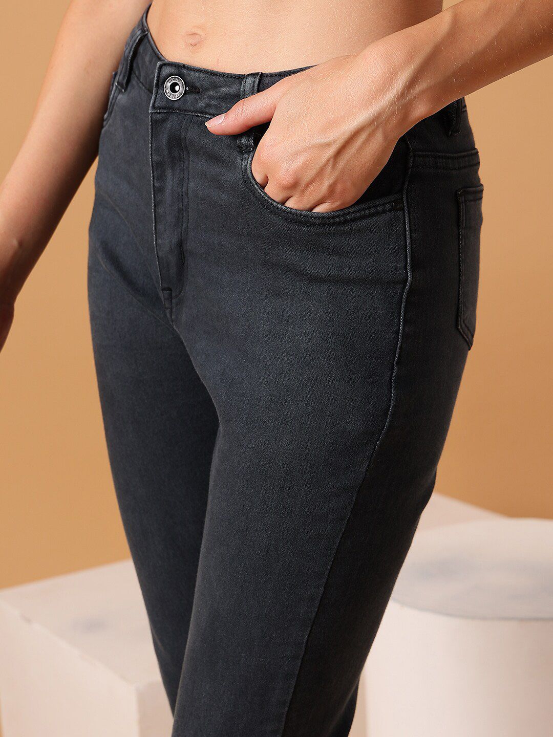 STREET 9 BASICS Women Narrow Slim Fit Clean Look Stretchable Jeans