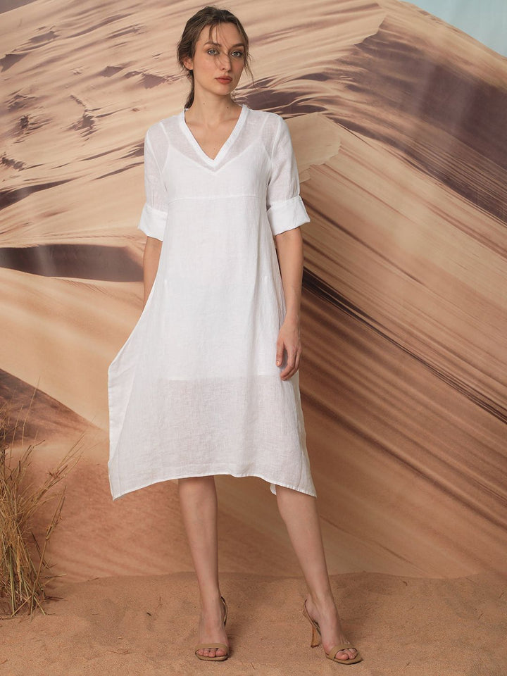 RAREISM White Linen A-Line Dress Myntra International RAREISM White Linen A-Line Dress Myntra International