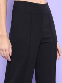 CHIC BY TOKYO TALKIES Women Flared Fit High-Rise Parallel Trousers