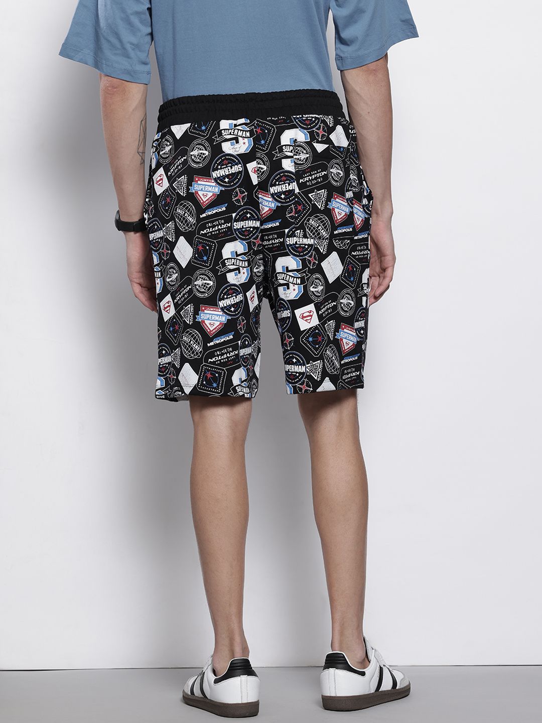 The Indian Garage Co Men Superman Printed Loose Fit Shorts