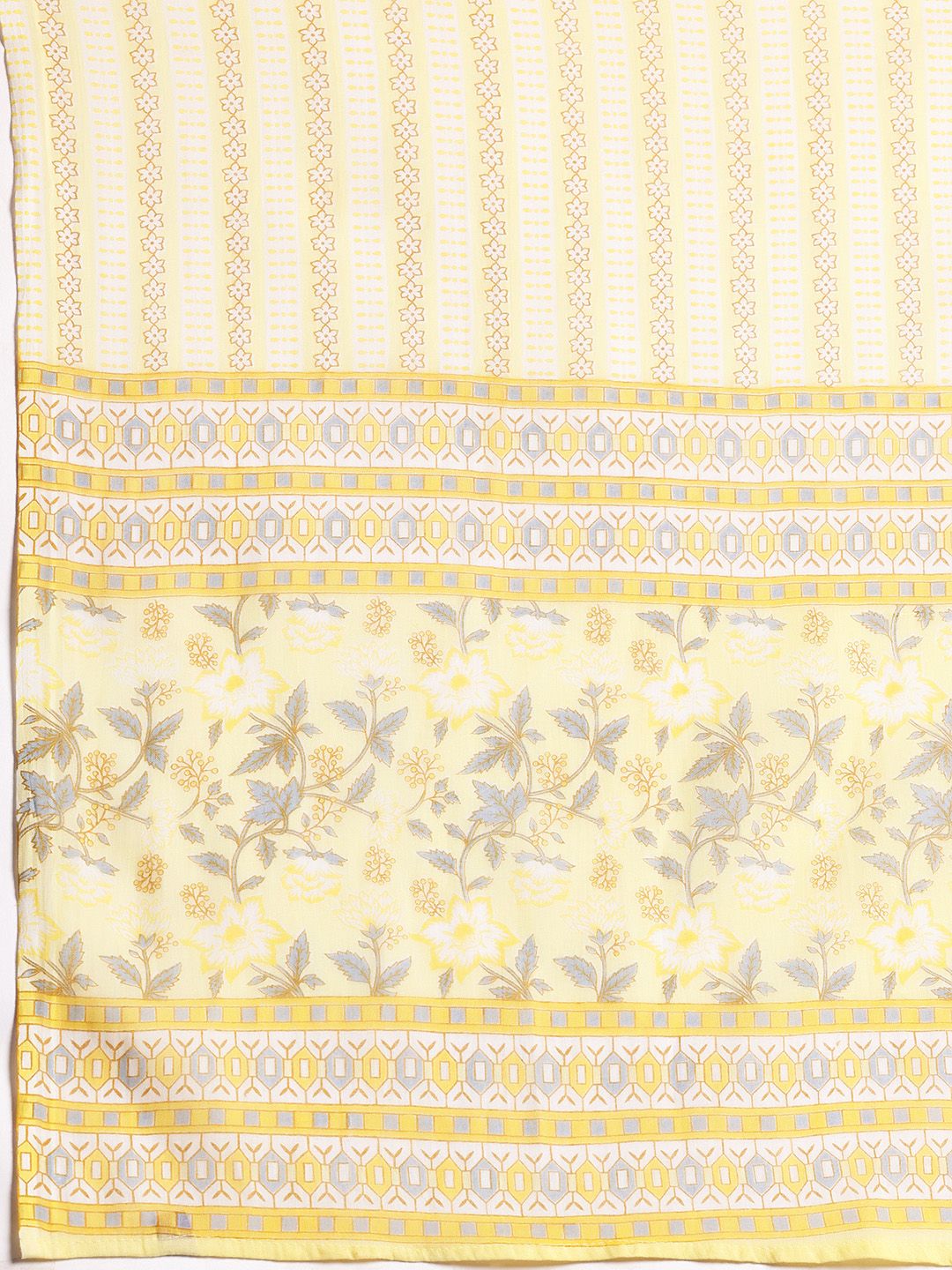 Libas Floral Printed Gotta Patti Pure Cotton Kurta dengan Palazzos & Dupatta