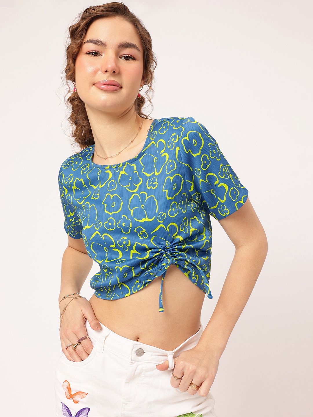 DressBerry Ruched Crop Top