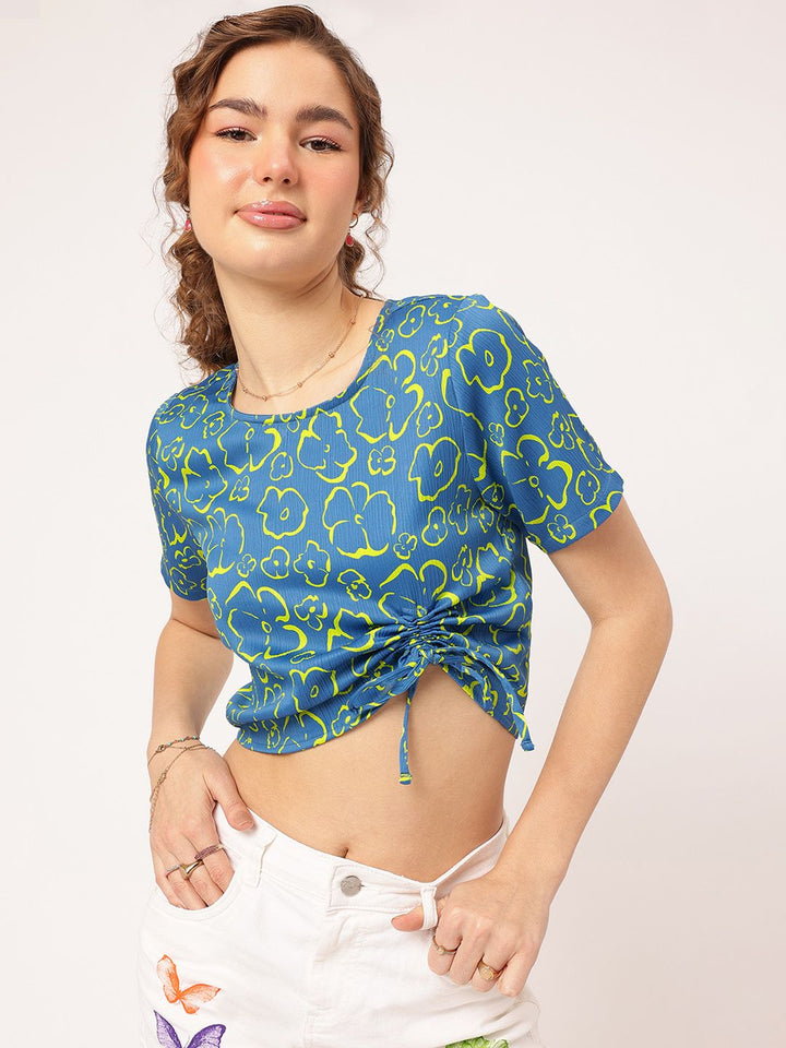 DressBerry Ruched Crop Top