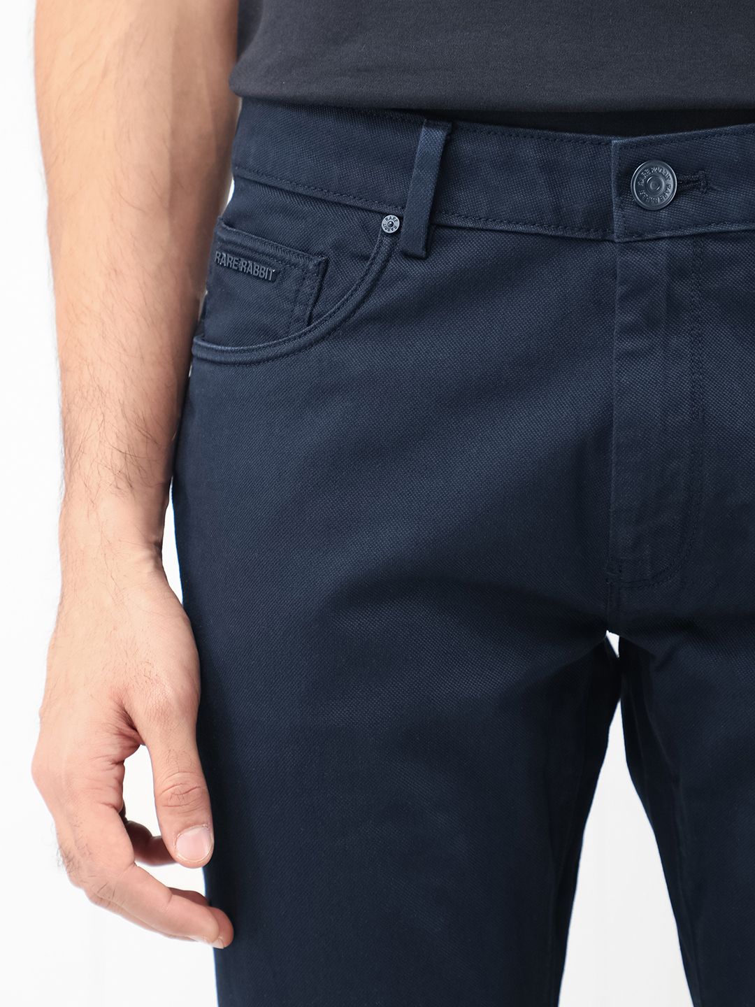 RARE RABBIT Men Cotton Slim Fit Jeans