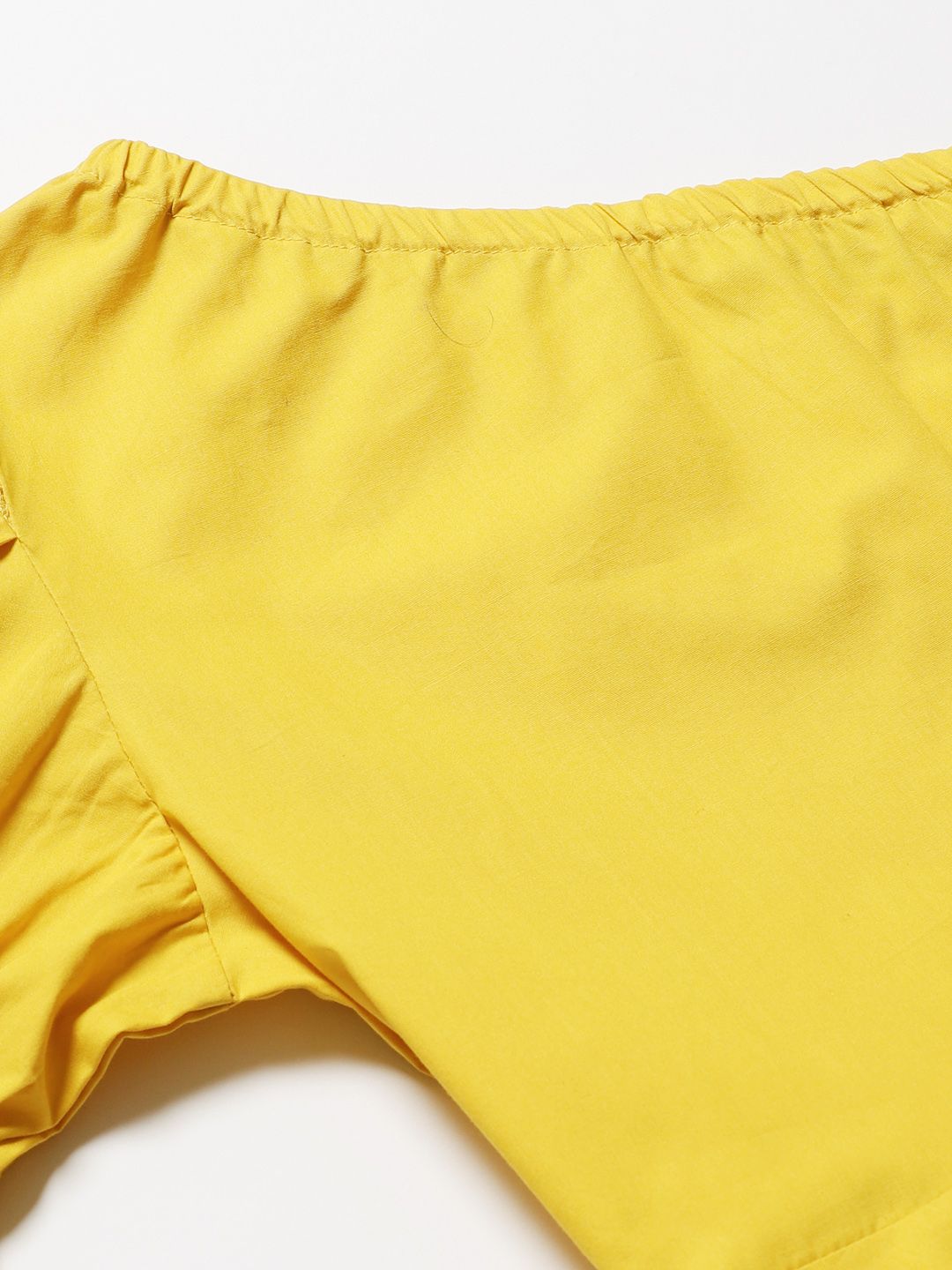 STREET 9 Yellow One Shoulder Cinched Waist Pure Cotton Top