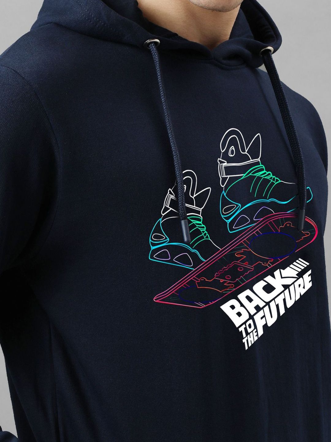 ADRO Men Printed Hooded Sweatshirt