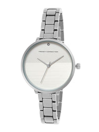 French Connection Women White Dial & Silver Toned Straps Analogue Watch-FCS001A-Silver