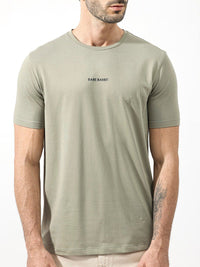 RARE RABBIT Men Stark Typographic Printed Regular Fit T-Shirt