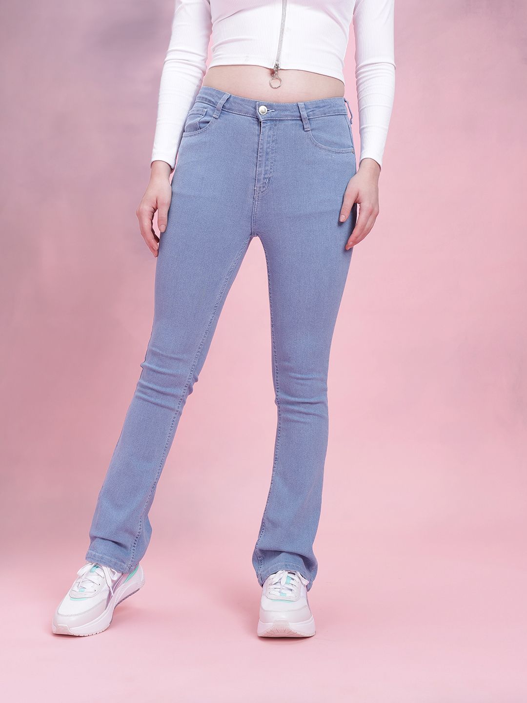 DressBerry Women Mid-Rise Stretchable Bootcut Jeans