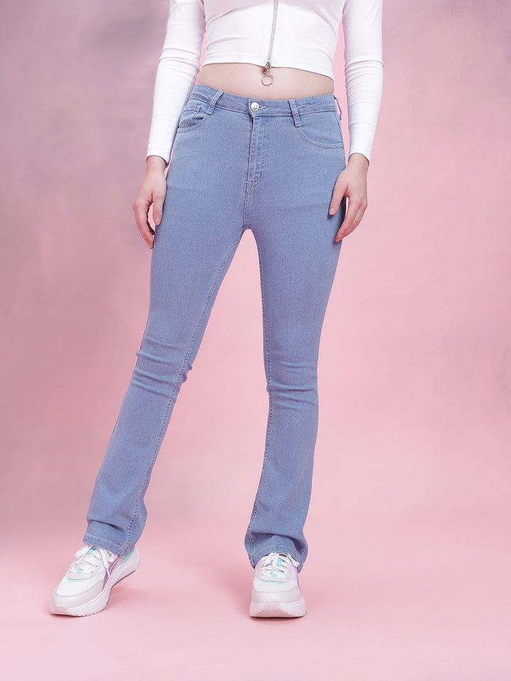 DressBerry Women Mid-Rise Stretchable Bootcut Jeans
