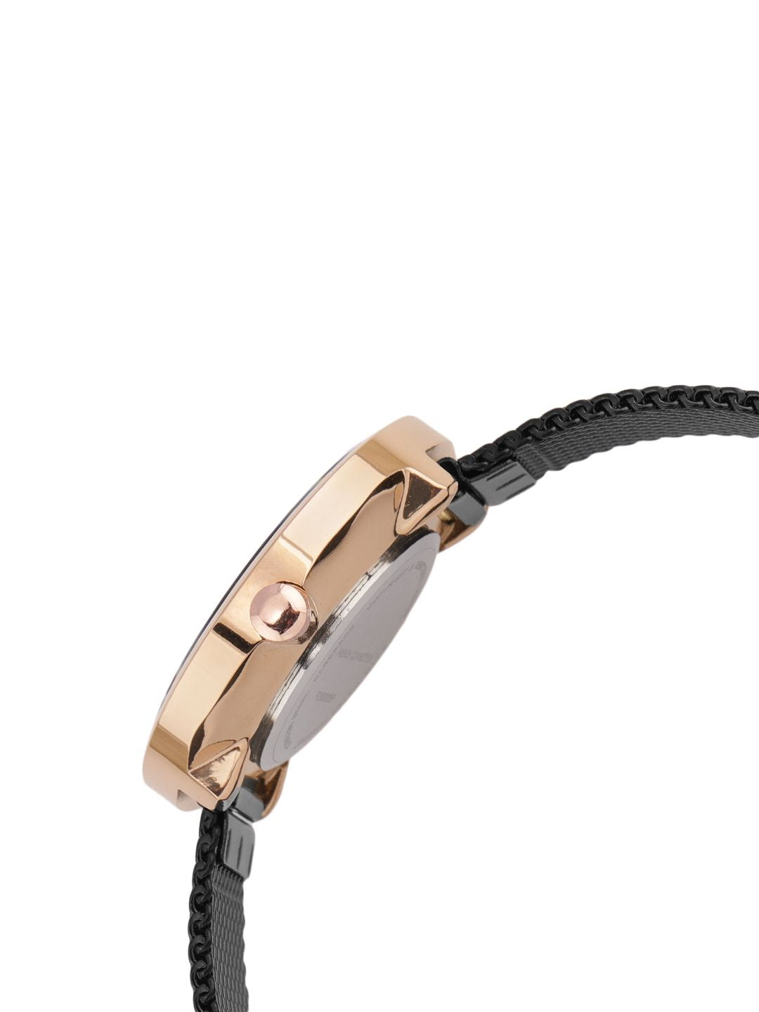 Sambungan Perancis Wanita Hitam Analog Watch FCN00036F