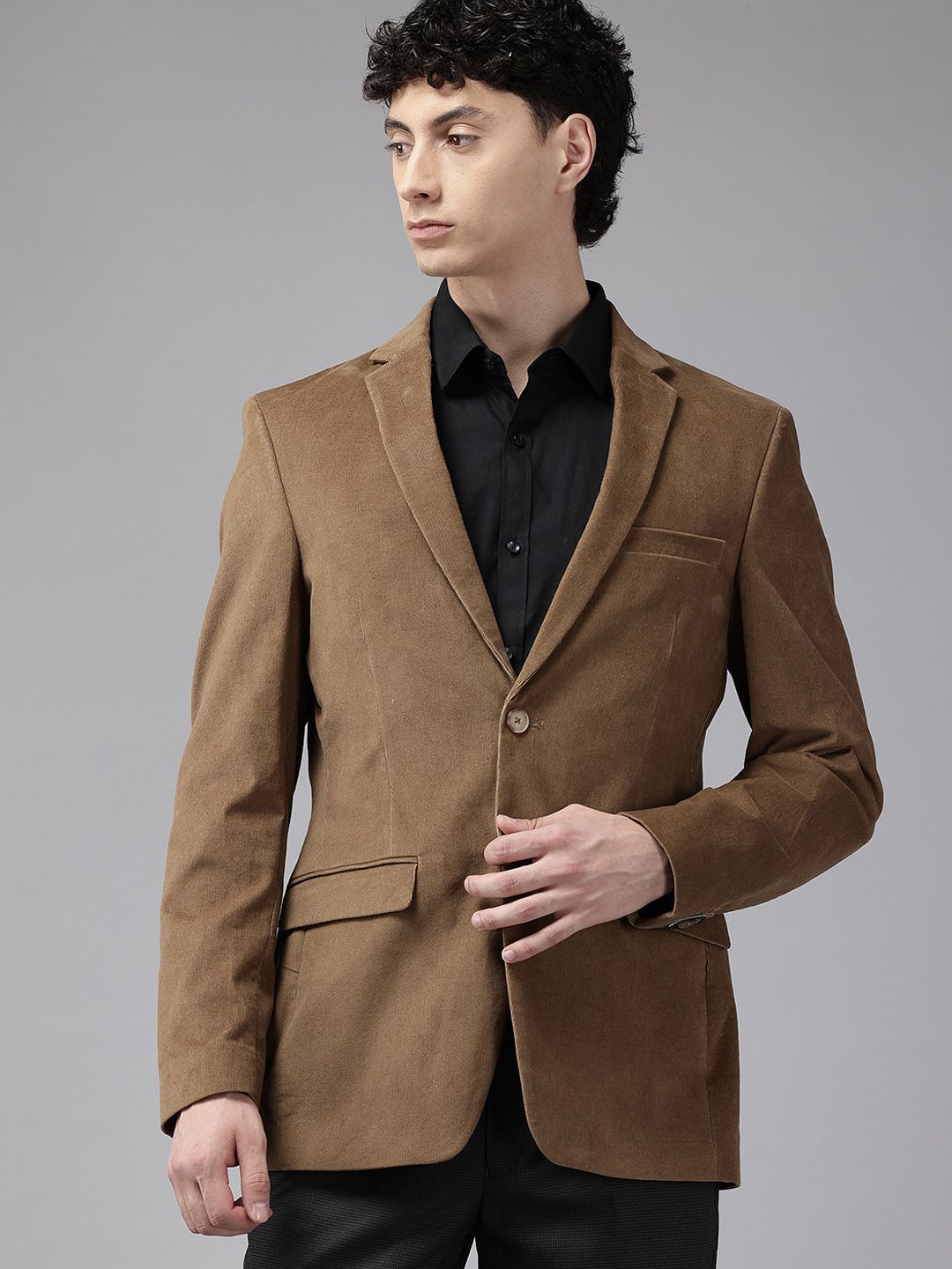 Park Avenue Textured Slim Fit Blazer