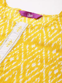 Libas Women Printed Regular Gotta Patti Pure Cotton Kurta with Trousers & With Dupatta